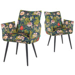 Mika-Nina 2er-Set- Armlehenstuhl mit Mini Cord Bezug