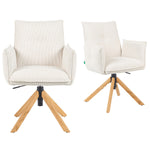 Mika-Paul 2er-Set - Armlehnenstuhl mit mini Cord Stoff