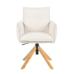 Mika-Paul 2er-Set - Armlehnenstuhl mit mini Cord Stoff