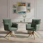 Mika-Paul 2er-Set - Armlehnenstuhl mit mini Cord Stoff