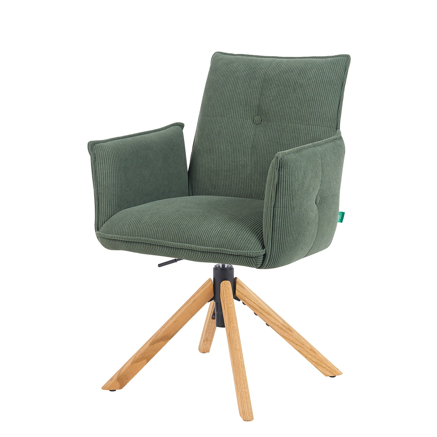 Mika-Paul 2er-Set - Armlehnenstuhl mit mini Cord Stoff