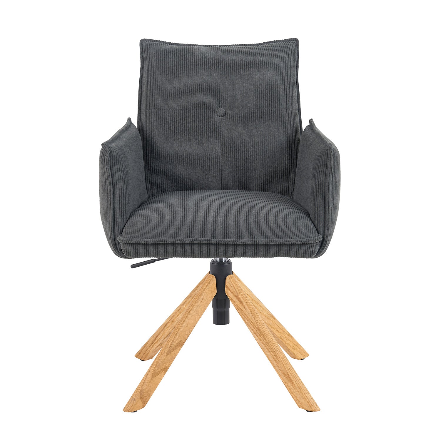 Mika-Paul 2er-Set - Armlehnenstuhl mit mini Cord Stoff