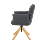 Mika-Paul 2er-Set - Armlehnenstuhl mit mini Cord Stoff