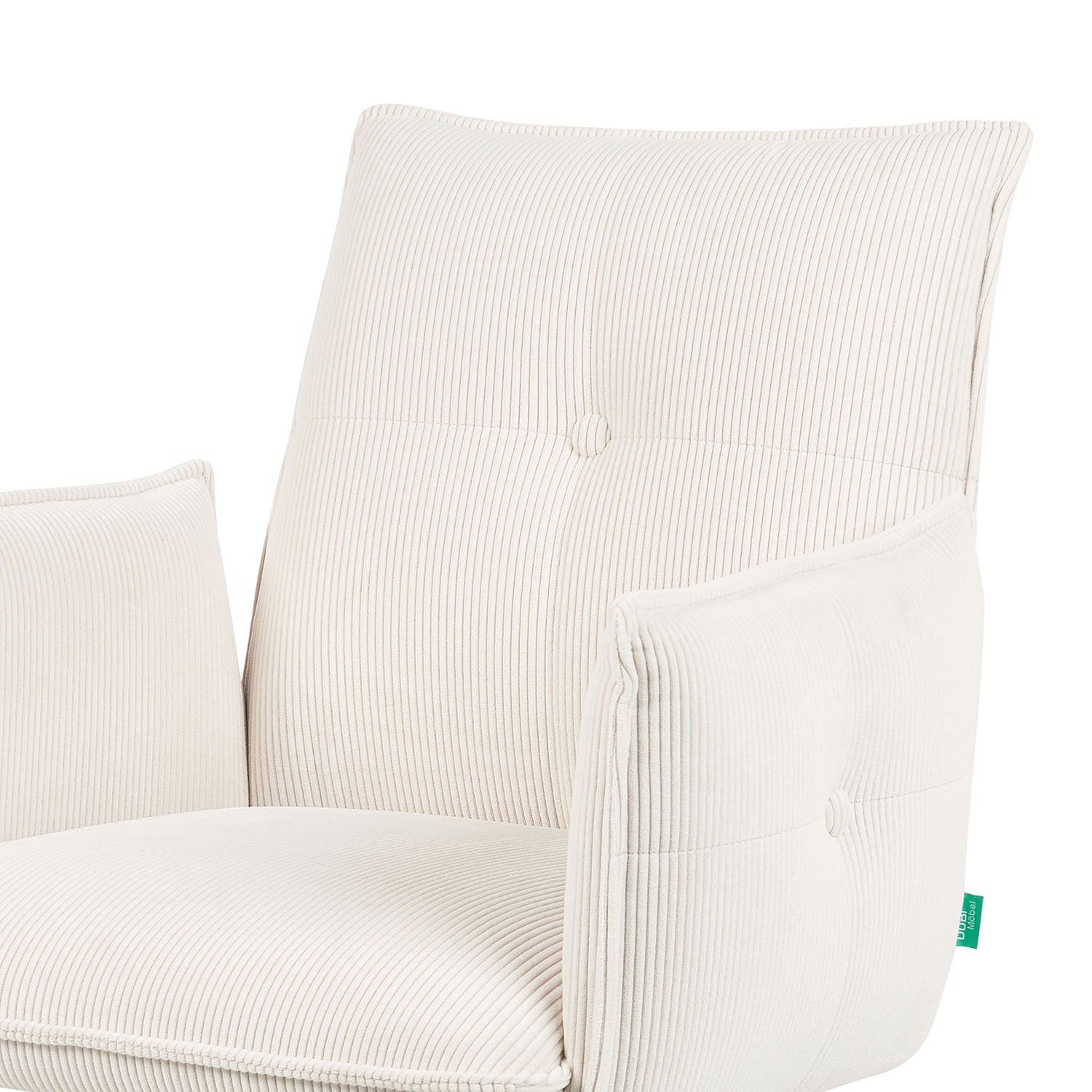 Mika-Malu 2er-Set - Bürostuhl mit Cord Stoff Bezug