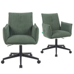 Mika-Malu 2er-Set - Bürostuhl mit Cord Stoff Bezug