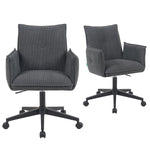 Mika-Malu 2er-Set - Bürostuhl mit Cord Stoff Bezug