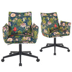 Mika-Malu 2er-Set - Bürostuhl mit Cord Stoff Bezug