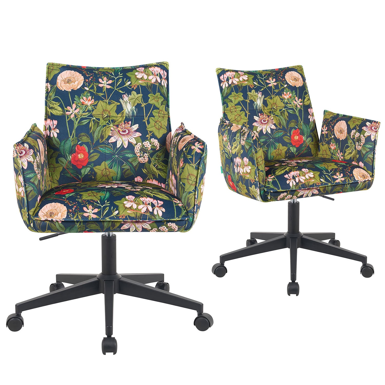 Mika-Malu 2er-Set - Bürostuhl mit Cord Stoff Bezug