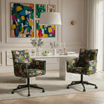 Mika-Malu 2er-Set - Bürostuhl mit Cord Stoff Bezug