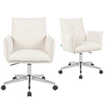 Mika-Malu 2er-Set - Bürostuhl mit Cord Stoff Bezug