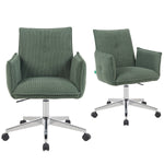 Mika-Malu 2er-Set - Bürostuhl mit Cord Stoff Bezug