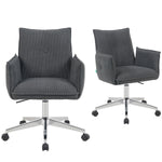 Mika-Malu 2er-Set - Bürostuhl mit Cord Stoff Bezug