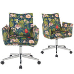 Mika-Malu 2er-Set - Bürostuhl mit Cord Stoff Bezug