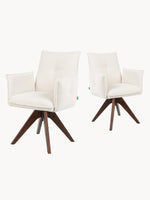 Esszimmerstuhl Mika-Emil 2er-Set | 360° drehbar | Eiche geölt Natur