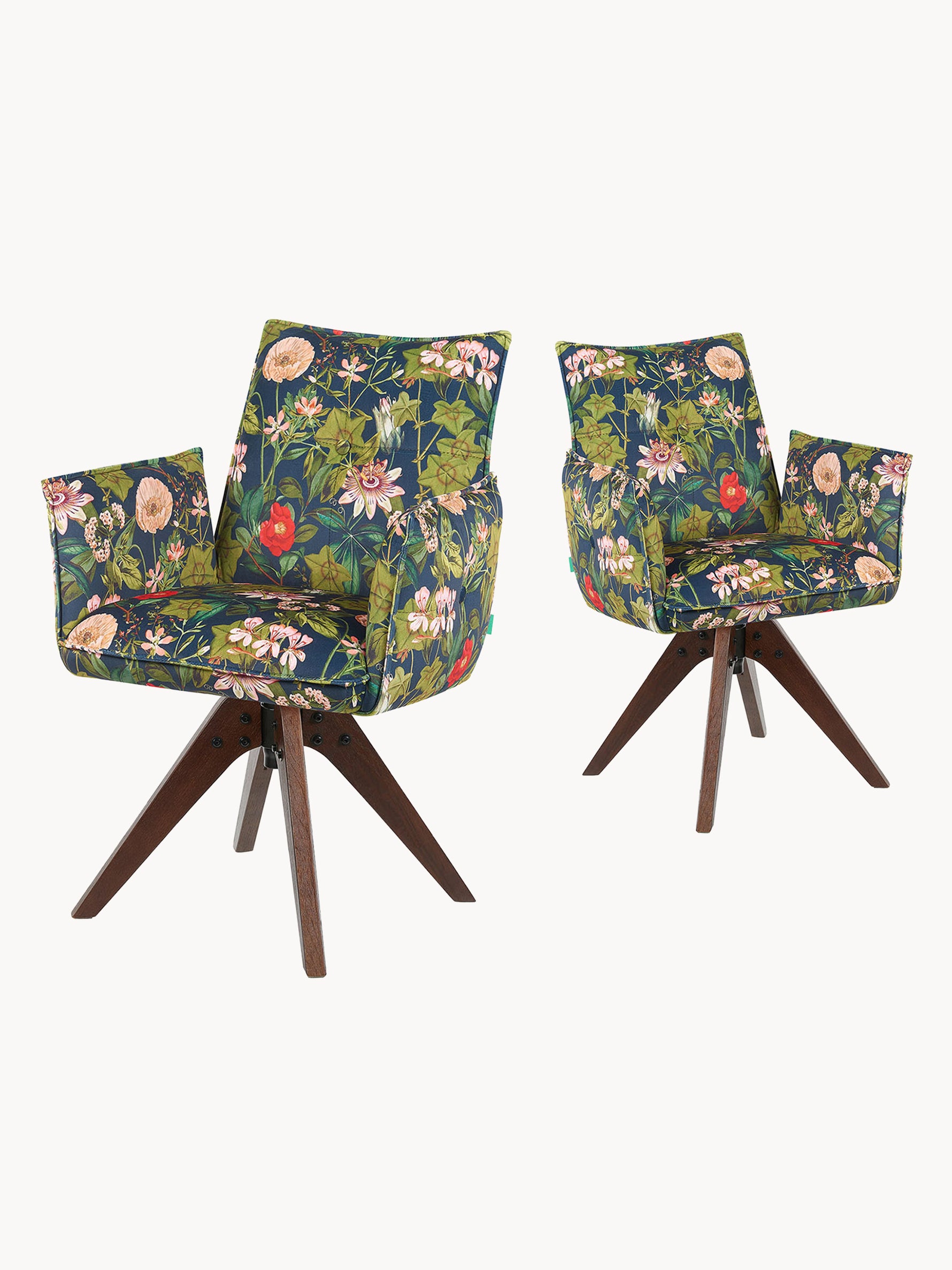 Esszimmerstuhl Mika-Emil 2er-Set | 360° drehbar | Eiche geölt Natur