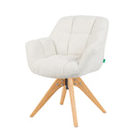 Mika-Nele 2er-Set - Schalenstuhl mit Massivholz Gestell aus Eiche