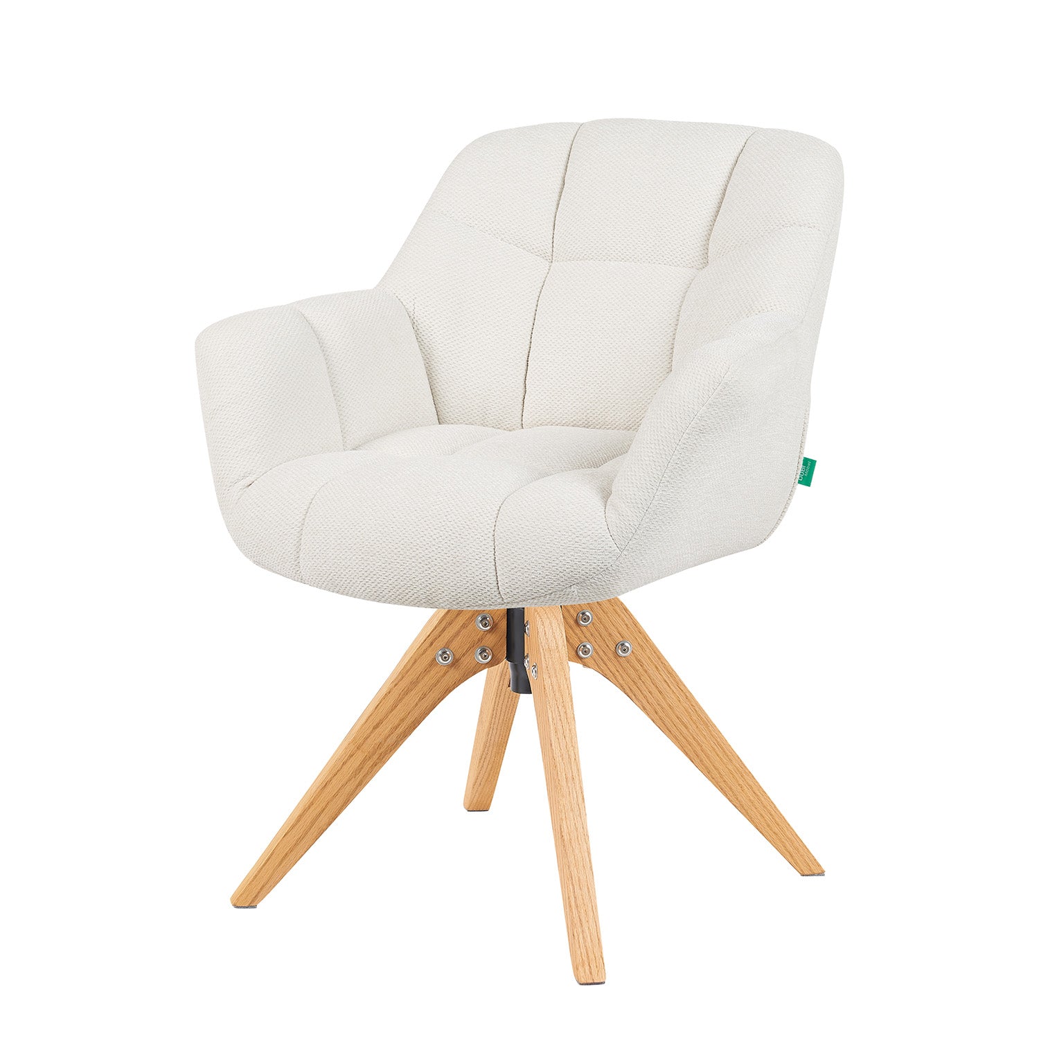 Mika-Nele 2er-Set - Schalenstuhl mit Massivholz Gestell aus Eiche