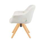 Mika-Nele 2er-Set - Schalenstuhl mit Massivholz Gestell aus Eiche