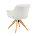 Mika-Nele 2er-Set - Schalenstuhl mit Massivholz Gestell aus Eiche