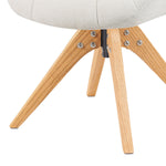 Mika-Nele 2er-Set - Schalenstuhl mit Massivholz Gestell aus Eiche