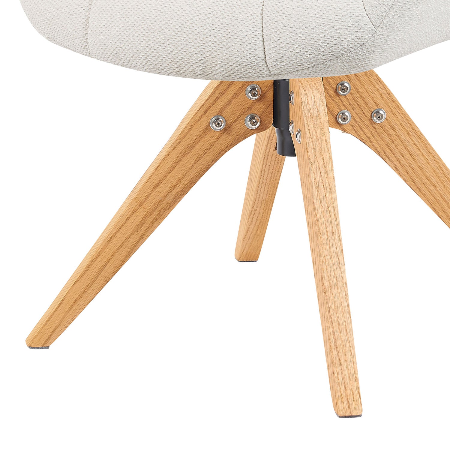 Mika-Nele 2er-Set - Schalenstuhl mit Massivholz Gestell aus Eiche