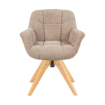 Mika-Nele 2er-Set - Schalenstuhl mit Massivholz Gestell aus Eiche