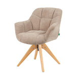 Mika-Nele 2er-Set - Schalenstuhl mit Massivholz Gestell aus Eiche