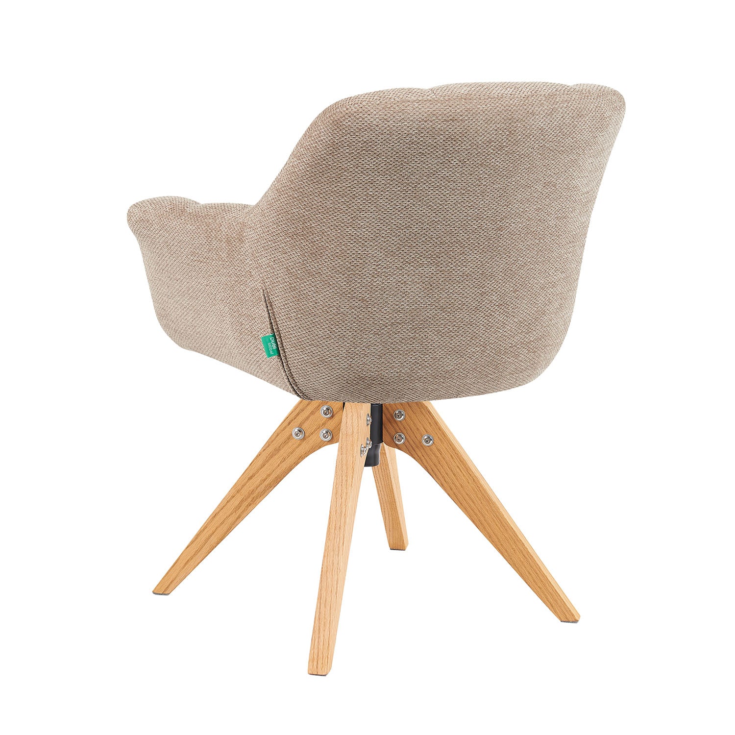 Mika-Nele 2er-Set - Schalenstuhl mit Massivholz Gestell aus Eiche