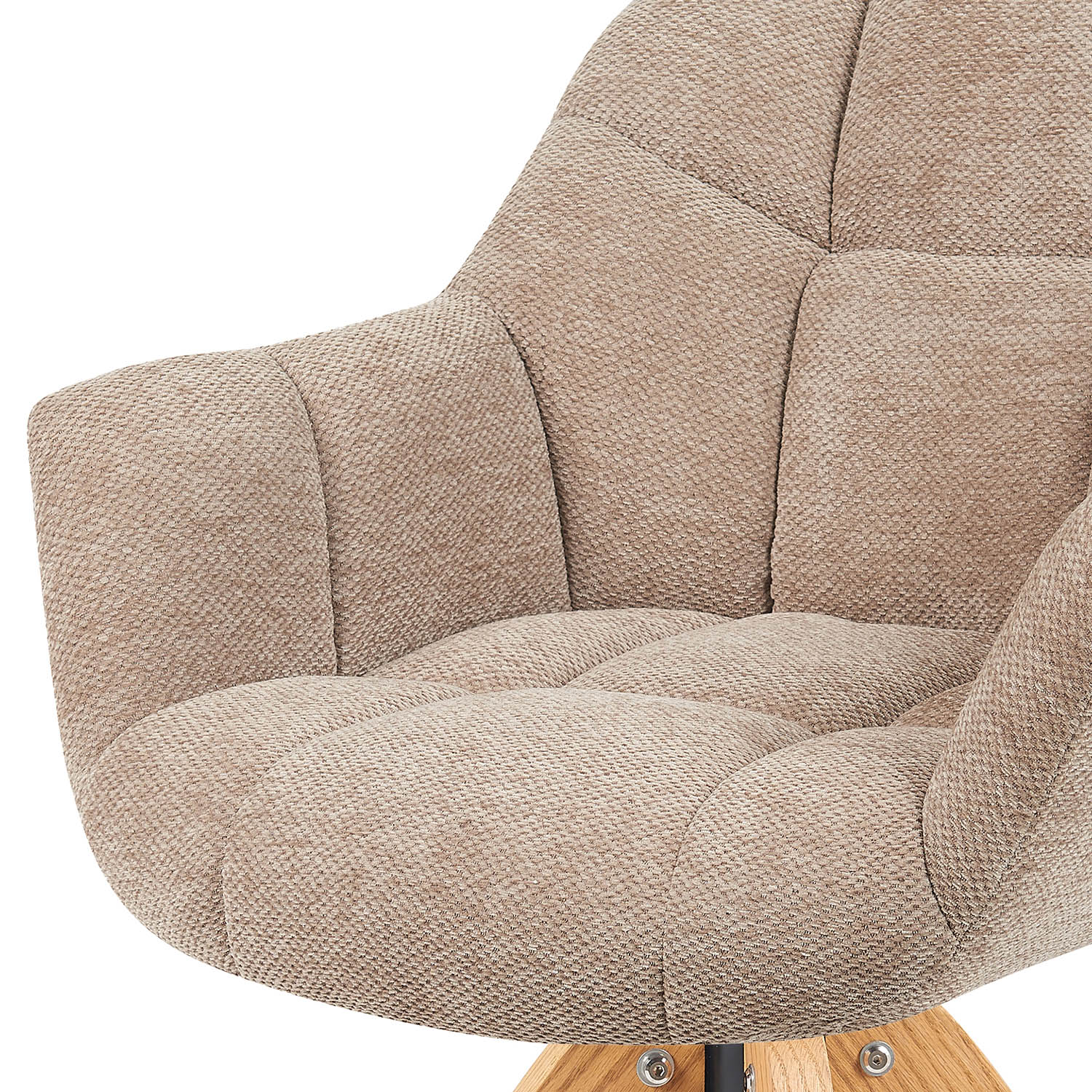 Mika-Nele 2er-Set - Schalenstuhl mit Massivholz Gestell aus Eiche