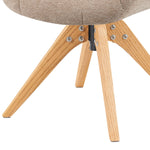 Mika-Nele 2er-Set - Schalenstuhl mit Massivholz Gestell aus Eiche