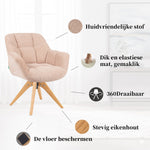 Esszimmerstuhl Mika-Nele 2er-Set |360° drehbar | Eiche geölt Natur