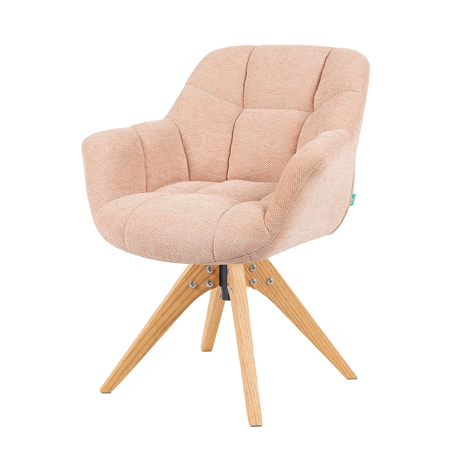 Mika-Nele 2er-Set - Schalenstuhl mit Massivholz Gestell aus Eiche