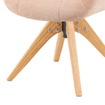 Mika-Nele 2er-Set - Schalenstuhl mit Massivholz Gestell aus Eiche