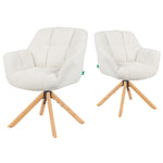 Mika-Nea 2er-Set - Moderner Schalenstuhl mit Holzgestell