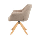 Mika-Nea 2er-Set - Moderner Schalenstuhl mit Holzgestell