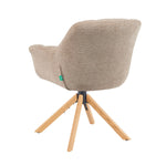 Mika-Nea 2er-Set - Moderner Schalenstuhl mit Holzgestell