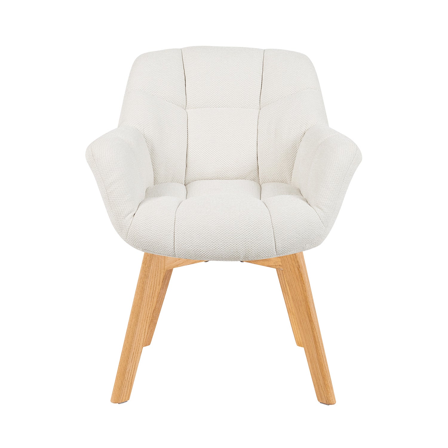 Mika-Nele 2er-Set - Schalenstuhl mit Massivholz Gestell aus Eiche