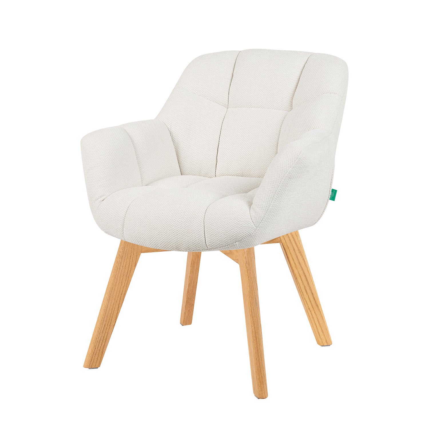 Mika-Nele 2er-Set - Schalenstuhl mit Massivholz Gestell aus Eiche