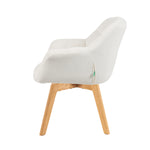 Mika-Nele 2er-Set - Schalenstuhl mit Massivholz Gestell aus Eiche