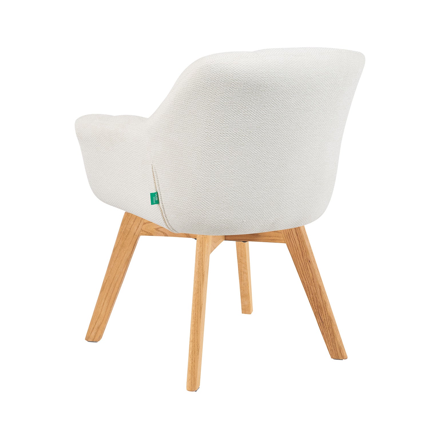 Mika-Nele 2er-Set - Schalenstuhl mit Massivholz Gestell aus Eiche