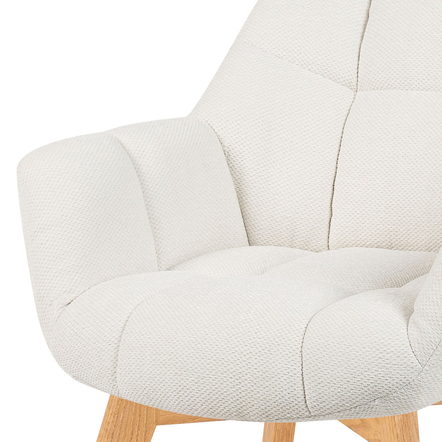 Mika-Nele 2er-Set - Schalenstuhl mit Massivholz Gestell aus Eiche