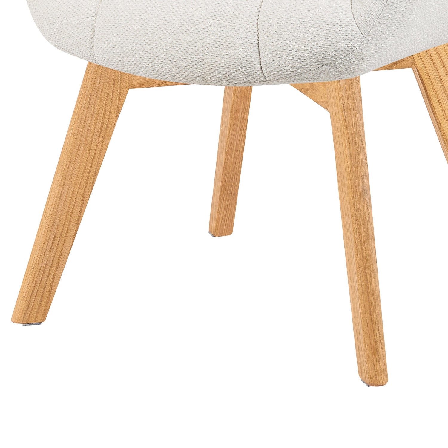 Mika-Nele 2er-Set - Schalenstuhl mit Massivholz Gestell aus Eiche