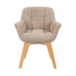 Mika-Nele 2er-Set - Schalenstuhl mit Massivholz Gestell aus Eiche