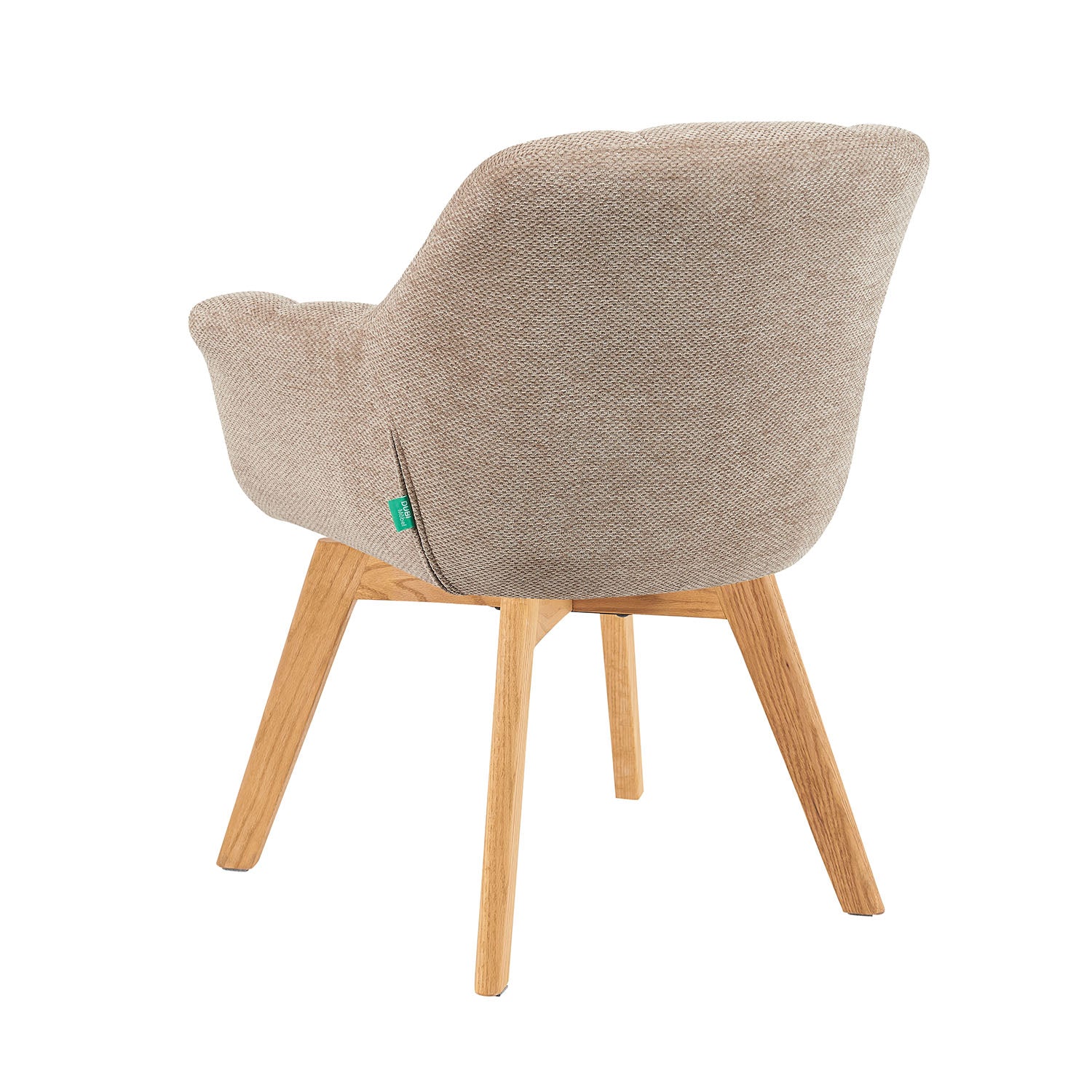 Mika-Nele 2er-Set - Schalenstuhl mit Massivholz Gestell aus Eiche