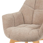 Mika-Nele 2er-Set - Schalenstuhl mit Massivholz Gestell aus Eiche