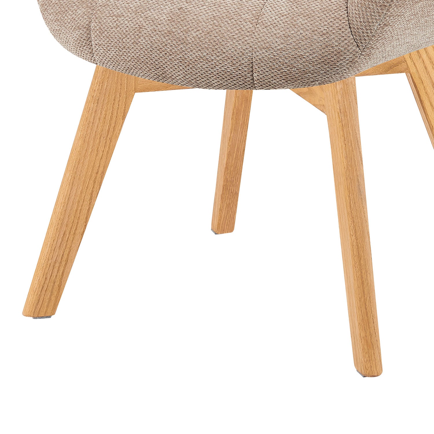 Mika-Nele 2er-Set - Schalenstuhl mit Massivholz Gestell aus Eiche