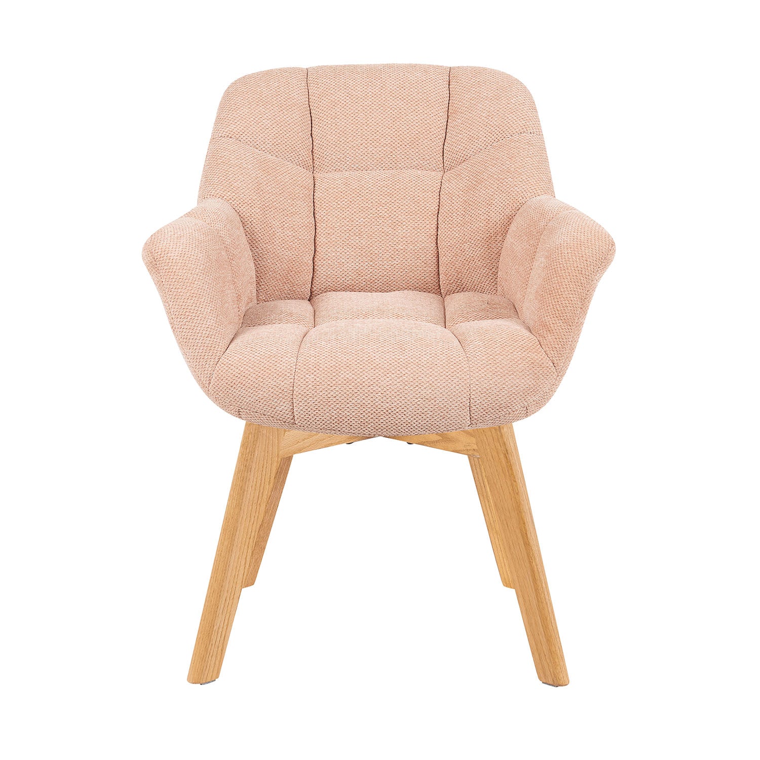 Mika-Nele 2er-Set - Schalenstuhl mit Massivholz Gestell aus Eiche