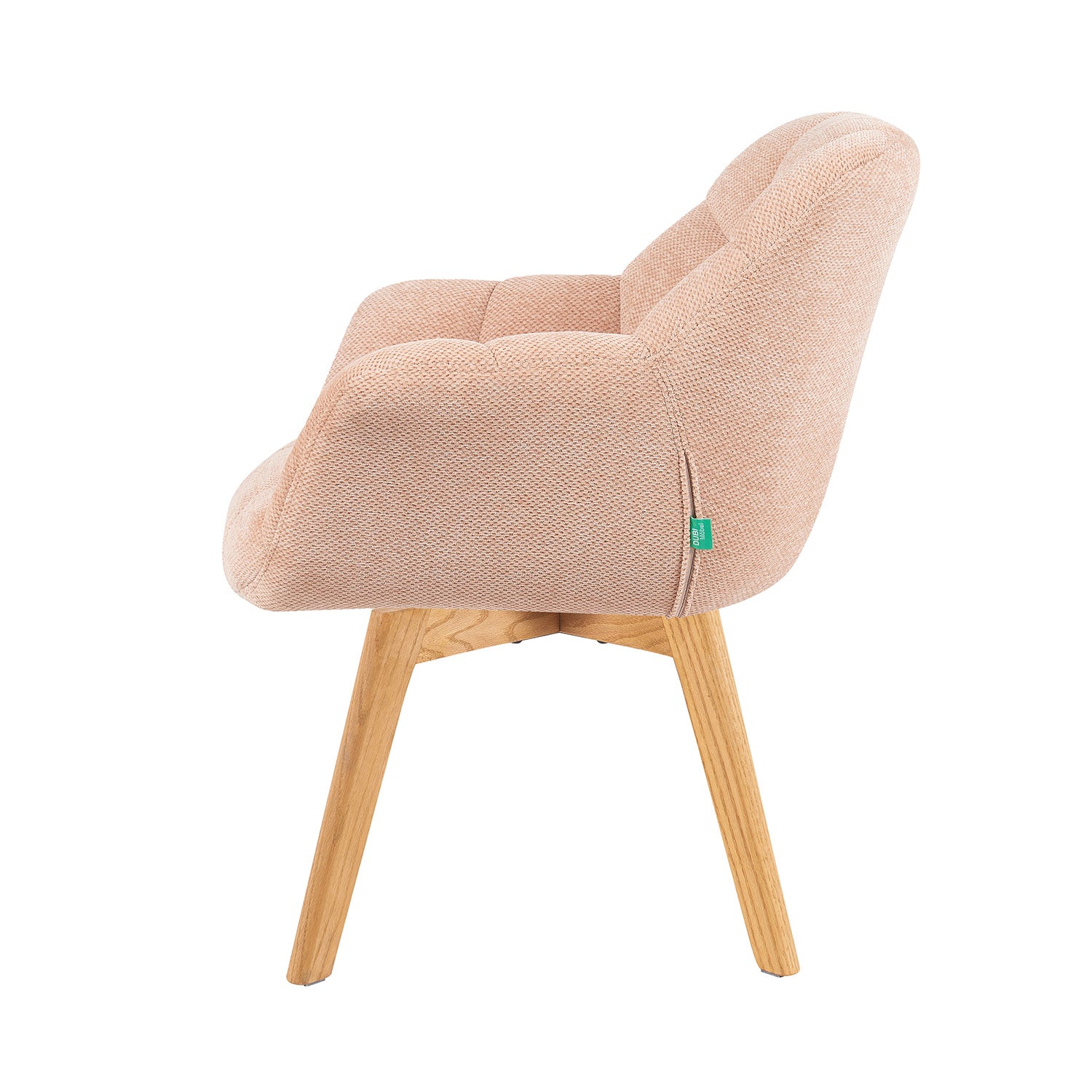 Mika-Nele 2er-Set - Schalenstuhl mit Massivholz Gestell aus Eiche