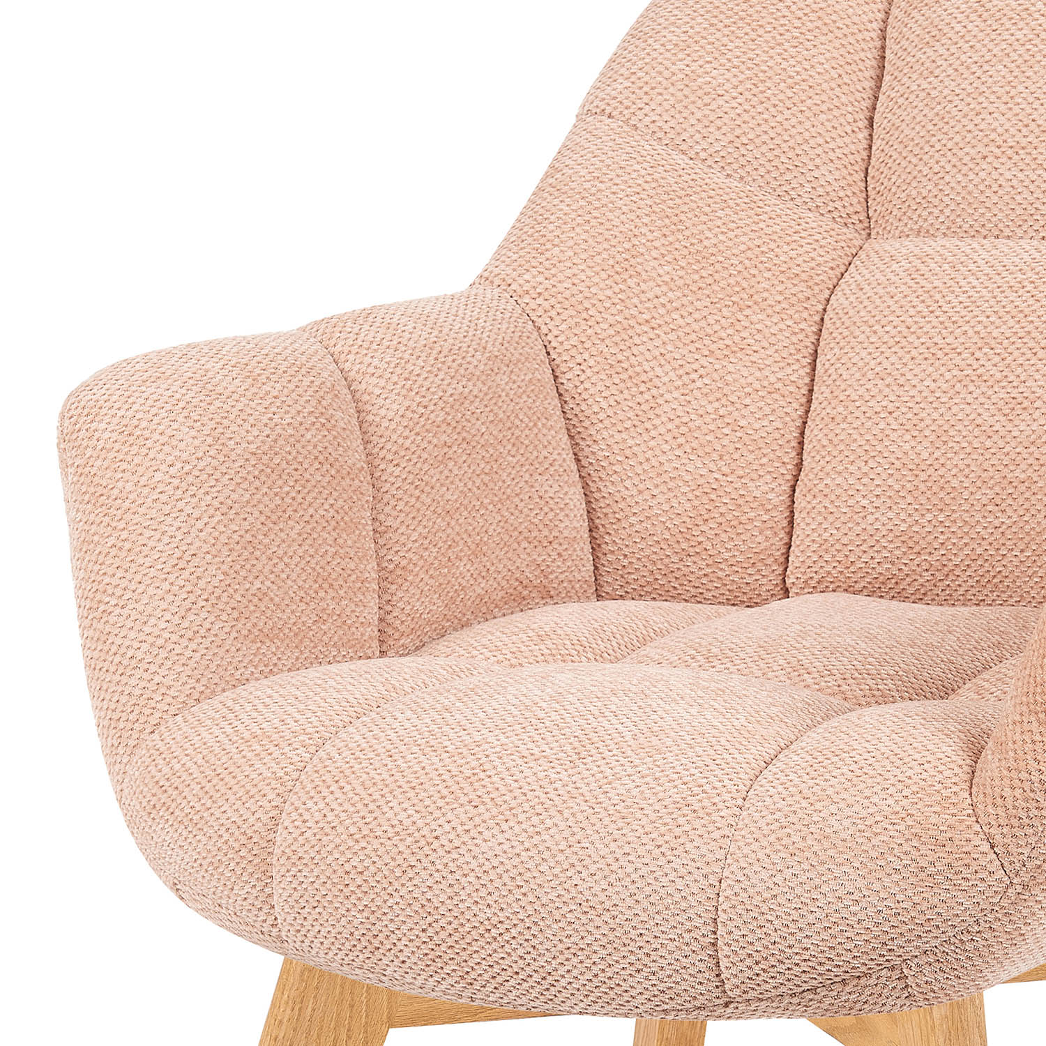 Mika-Nele 2er-Set - Schalenstuhl mit Massivholz Gestell aus Eiche