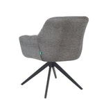 Esszimmerstuhl Mika-Mila 2er-Set | 360° drehbar | Metall pulverbeschichtet Matt-Schwarz
